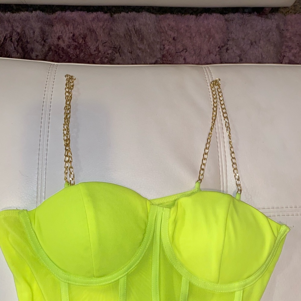 SEXY NEON TWO PIECE SET! NEVER WORN BEFORE.